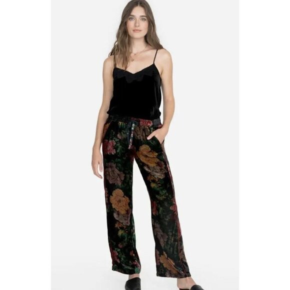 Johnny Was Velvet Silk Sanne Pants Women Size L